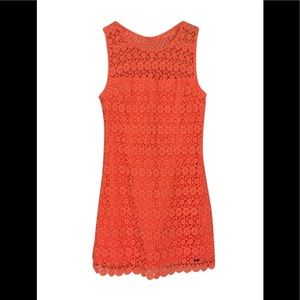 Hollister Coral Lace Crochet Dress